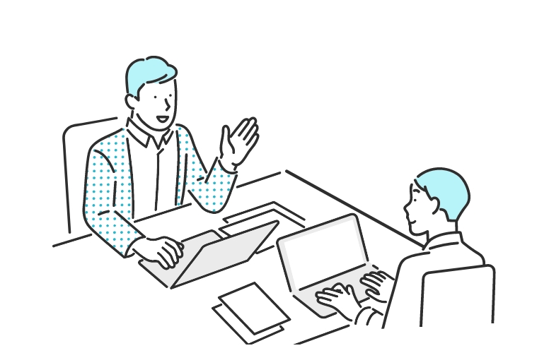 正当な評価で着実に成長できる イラスト
